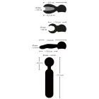 Couples Choice uzlādējams wand vibrators – 21.5 cm (8.5″) – melns — Foto 12