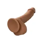 Dual Density Realistic Dildo with Suction Cup – 16 cm (6.25″) – Brown — Photo 10