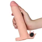 Add 3" Pleasure X Tender Vibrating Penis Sleeve – vibruojanti TPE varpos ilgintuvo rankovė — Nuotrauka 5