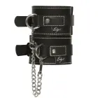 Sportsheets Edge Leather Wrist System – Black – 22.8-35.5cm — Photo 1