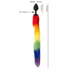 Fluffy Tail Rainbow dildo – 42 cm – Multicolored Photo