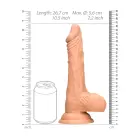 Reālistisks dildo ar sēkliniekiem un piesūcekni – 25 cm (10″) – miesas krāsa — Foto 7