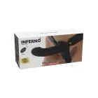 INFERNO topeltvibreeriv strap-on dildo – 14 cm (5.5″) – must — Foto 3