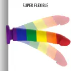 Mythology Devon Pride – liquid silicone fantasy dildo with suction cup – rainbow – L — Photo 4