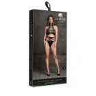 Carpo XLVI divdaļīgs komplekts – crop tops ar augstu kaklu un biksītes – melns – One size — Foto 2