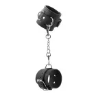 Bondage Love Faux Leather Handcuffs – Black — Photo 5