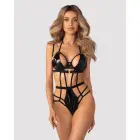 Keira Lise Body with Straps and Wet Look – Black – S/M — Photo 4