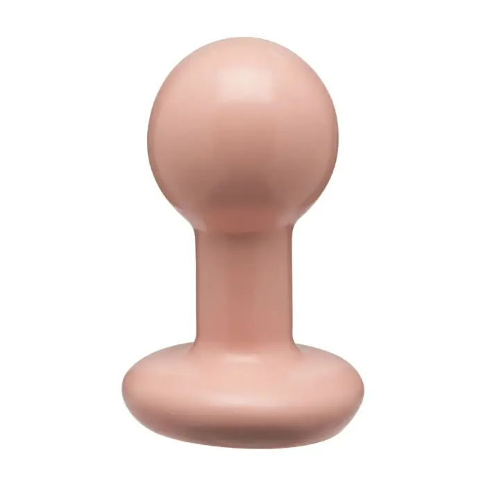 The Classic – round butt plug – cream – S – 9.5 cm