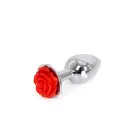 Aluminium Anal Plug Red Rose – 7 cm — Photo 1