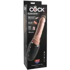 KING COCK PLUS Thrusting Pro – kuumutav tõukav silikoonseade – hele – 12,7 cm – USB-C — Foto 1