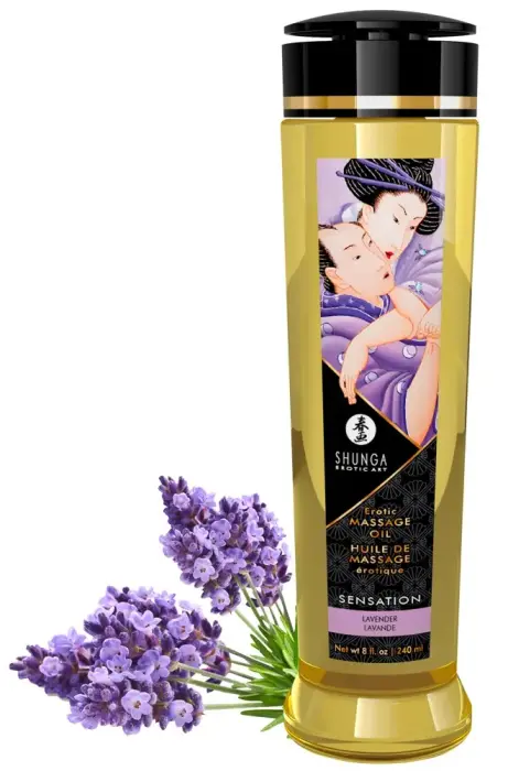 Shunga erotinis masažo aliejus – levandų – 240 ml