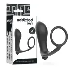 Addicted Toys вибрирующая анальная пробка и стимулирующее кольцо – 15 cm – Черный — Фото 1