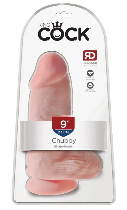KC Chubby Light Realistic Dildo – 23 cm (9″) – Clear