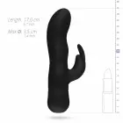 EasyToys Mad Rabbit triušio vibratorius – 21 cm – juodas — Nuotrauka 9