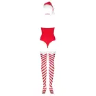 Kissmas raudonas bodis su vėriniu, kepure ir kojinėmis – L/XL — Nuotrauka 6