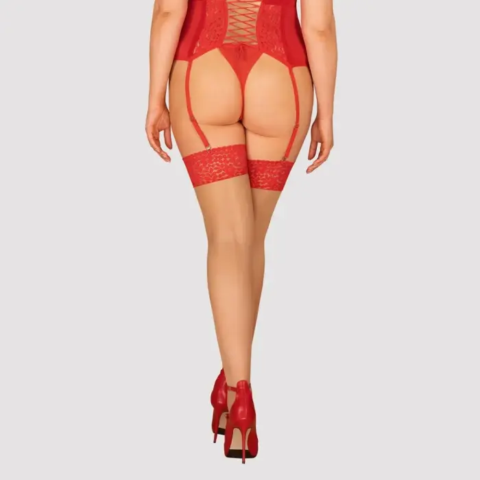 Obsessive Blossmina zeķes – 6XL/7XL Foto 2