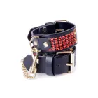 Fetish B - Series Handcuffs with cristals 3 cm Red Line Photo
