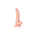Išlenktas realistiškas dildo su sėklidėmis ir siurbtuku – 18 cm (7″) Photo