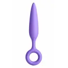 INYA Slide – tapered silicone anal plug with finger ring – purple – 12.7 cm — Photo 2