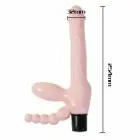 BAILE TPR bezsiksnu strap-on dildo ar vibrāciju – 25.4 cm (10″) — Foto 3