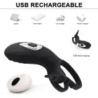 Regulējams dubultais dzimumlocekļa gredzens ar tālvadības pulti Foto 12