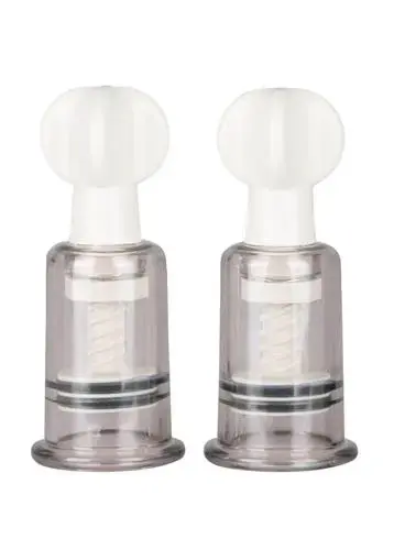 Maza krūšu galu un klitora piesūcēju sūkņu komplekts – caurspīdīgs Foto 2