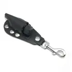 Red Leather – leather aroma bottle holder with snap hook – black – 10 ml — Photo 2