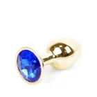 MyLove Toys Jewellery Gold Anal Plug – 7 cm (2.8″) – Dark Blue — Photo 2
