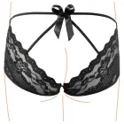 Cottelli Collection Black Lace Panties XL Floral Pattern Open Back — Photo 6