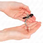 Kink Silver Glass Bead регулируемые зажимы для сосков 6см – серебряные — Фото 3