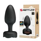 PRETTY LOVE Osborn – Silicone Anal Plug with 10 Vibration Modes – 14 cm – Multicolored — Photo 1