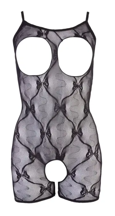 Radlercatsuit mežģīņu bodijs – melns – S/M Foto 4