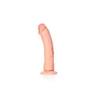 Išlenktas realistiškas dildo su siurbtuku – 22.5 cm (8.5″) – Kūno spalva Photo