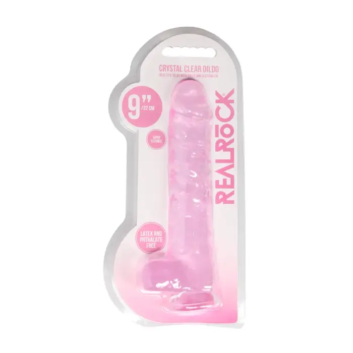 Reālistisks dildo ar sēkliniekiem – 25 cm (9.8″) – Rozā