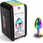 Secret Play металлический анальный плаг Rainbow Small – 7 см – Серебряный — Фото 2