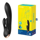 Double Flex Connect App Rabbit Vibrator – Black — Photo 1