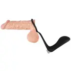 Vibrējošs anālais spraudnis un erekcijas gredzens komplekts – 10.8 cm – Melns — Foto 7