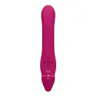Ai Be dirželių Strap-On Vibratorius su Dviguba Vibracija ir Oro Pulso Klitorio Stimuliatoriumi – Rožinis — Nuotrauka 2