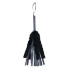 Sportsheets Cougar Faux Fur Flogger – флоггер из искусственного меха – тёмно-синий – 33 см — Фото 3