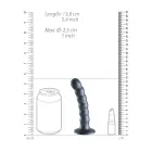 Дилдо для точки G с бусинами и присоской – 13 cm (5″) – Серый металлик — Фото 6