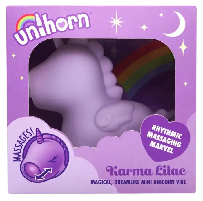 Unihorn Karma vienradža vibrators – 18 cm (7″) – violets