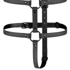 Fetish Submissive Adjustable Vegan Leather Torso & Arm Harness – Black — Photo 5