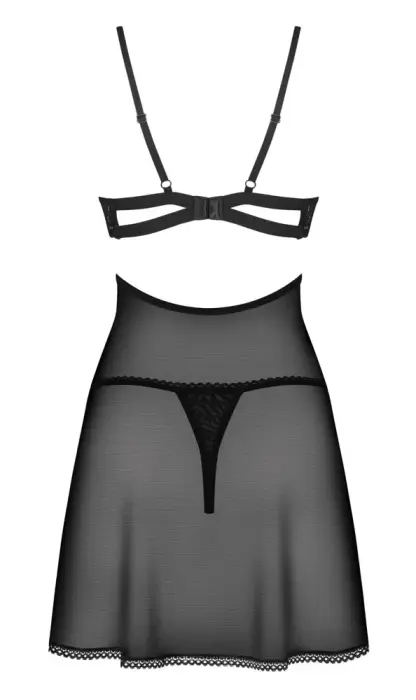 OBS babydoll naktskrekls – melns – XL/2XL Foto 5