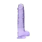 Realistlik dildo munanditega ja iminapaga – 25 cm (9.8″) – Lilla — Foto 2