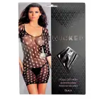 Punktots tīkliņa bodijs – melns – One Size Foto 4