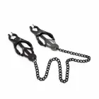 OHMAMA Adjustable Nipple Clamps with Black Metal Chain – Black — Photo 8