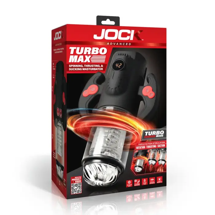 Turbo Max - Spinning Thrusting and Sucking Masturbator - Clear/Black