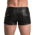 Svenjoyment Herren Pants – men's tight imitation leather pants with press studs – black – S — Photo 5