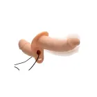 Supreme Pleasure Vibrējošs strap-on dildo – 26 cm – Ādas krāsa — Foto 5
