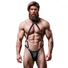 Fetish Submissive Attitude – men's eco-leather jock harness – black – one size — Photo 1